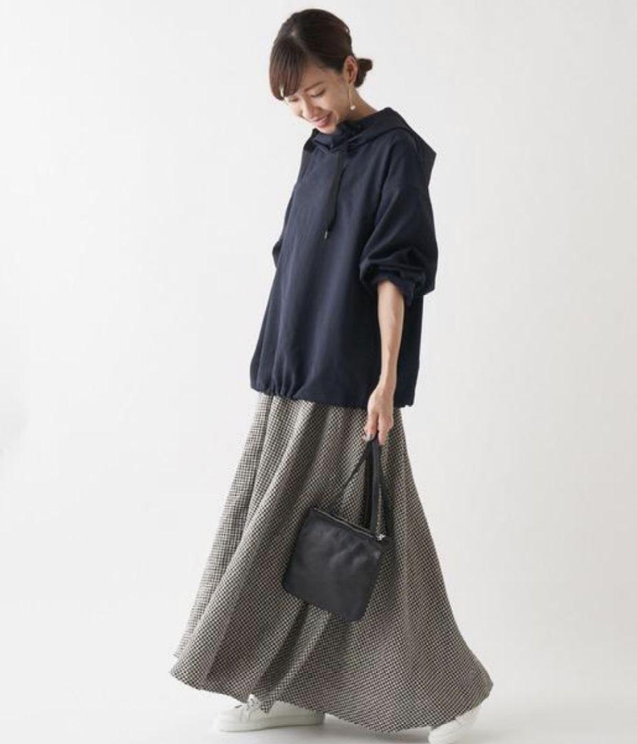 【なあ様】ビアズリー　パーカープルオーバー　ネイビー