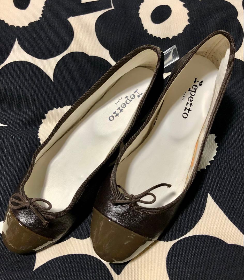 【Repetto】未着用♡裏張り済♡レペット♡バレリーナ♡マロン
