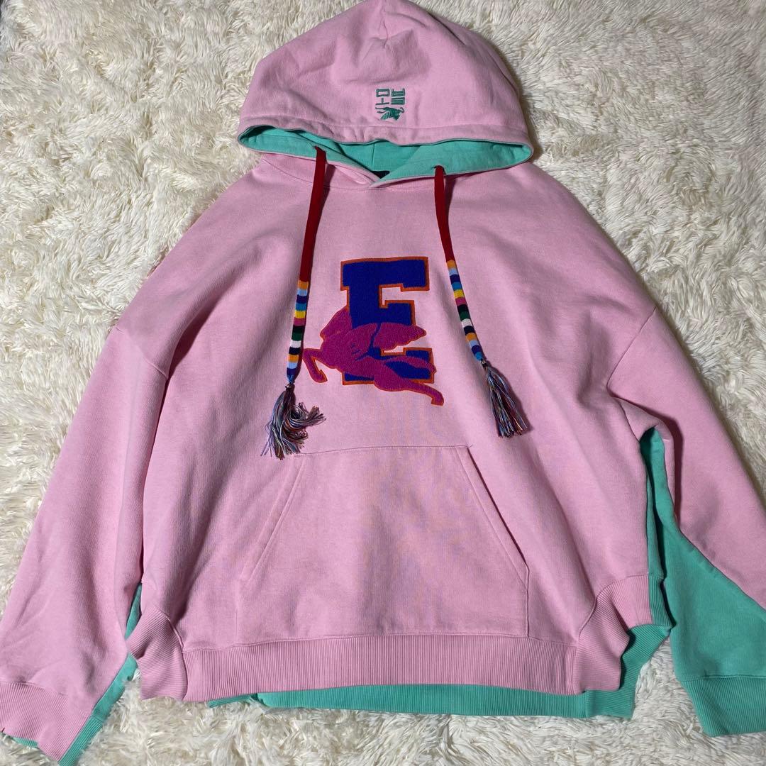 美品✨ETRO エトロ パーカー フーディー 刺繍 ロゴ ピンク ユニセックス