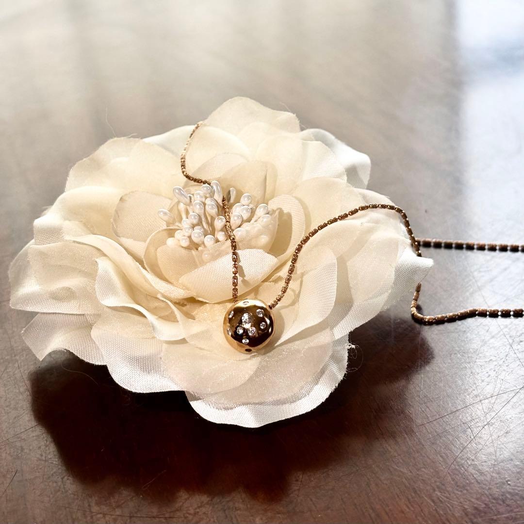 K18pg ダイヤモンドネックレス