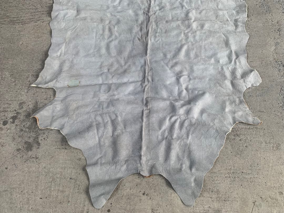 特大! ビンテージ 本革 カウラグ レザー ラグ