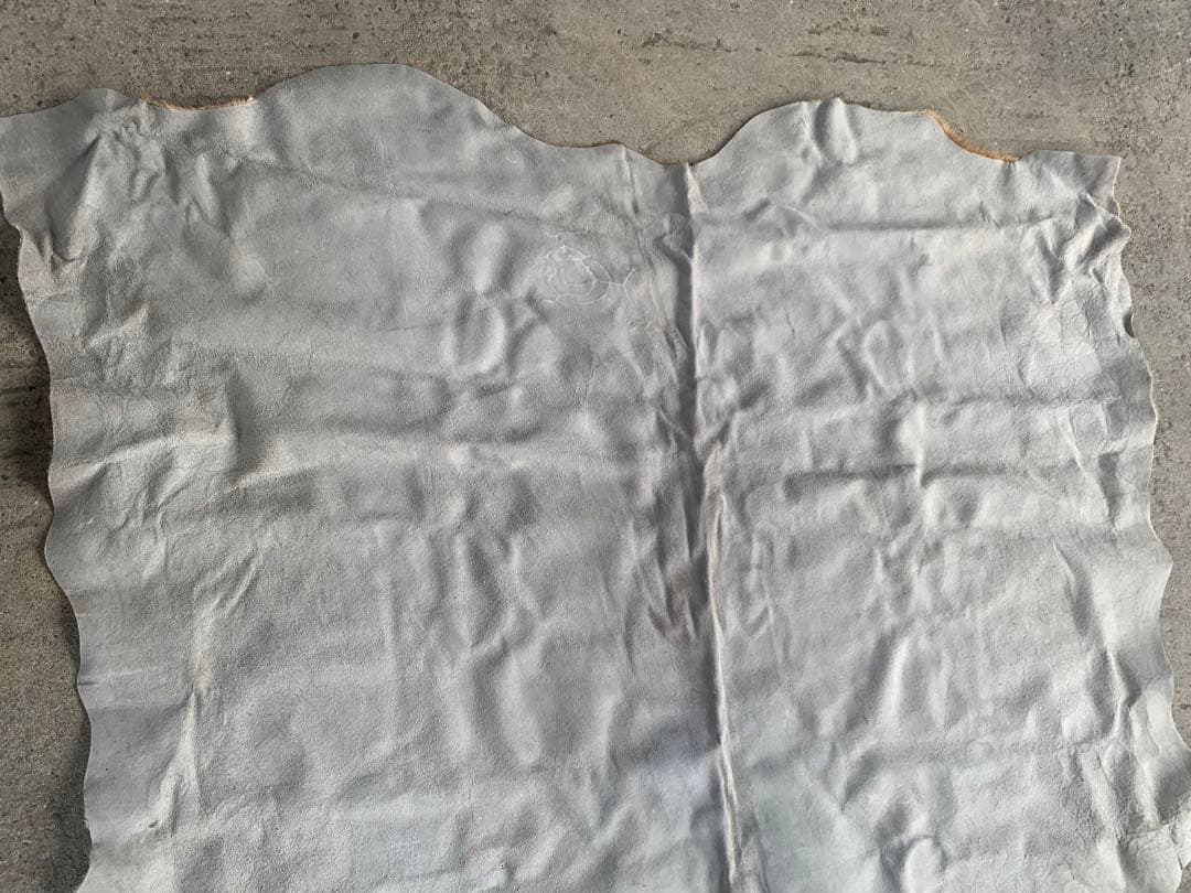 特大! ビンテージ 本革 カウラグ レザー ラグ