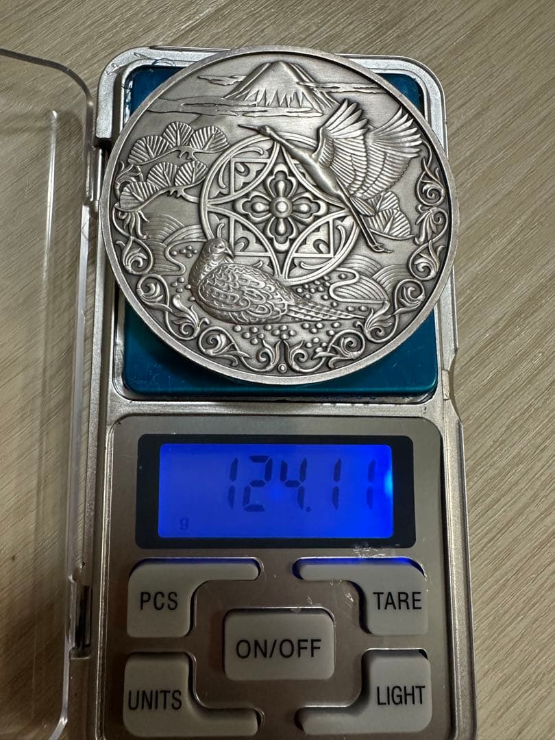 新日本銀行券発行記念メダル 1984年（純銀製） 銀メダル記念　124g