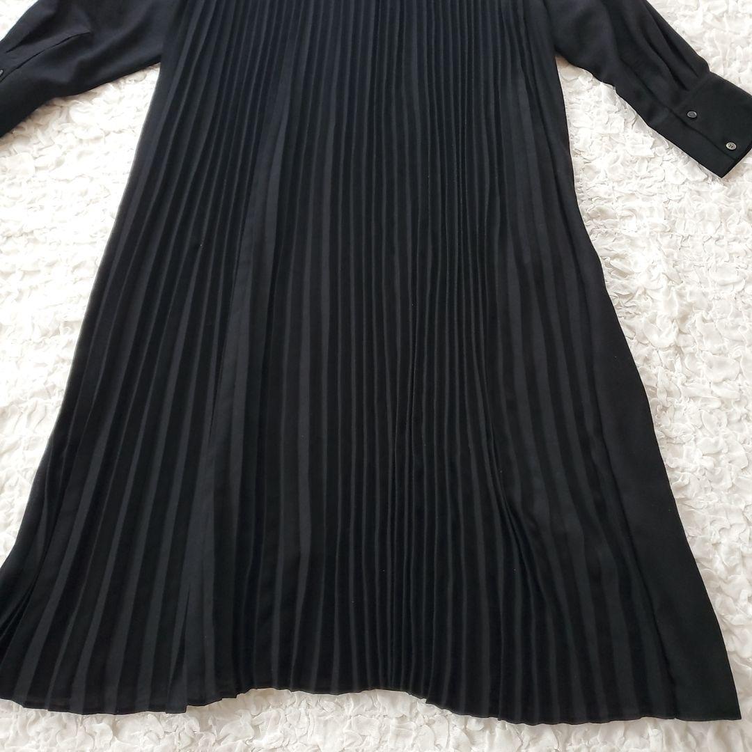 23区【44】ウール混シアービエラワンピース シャツワンピース プリーツ 訳あり