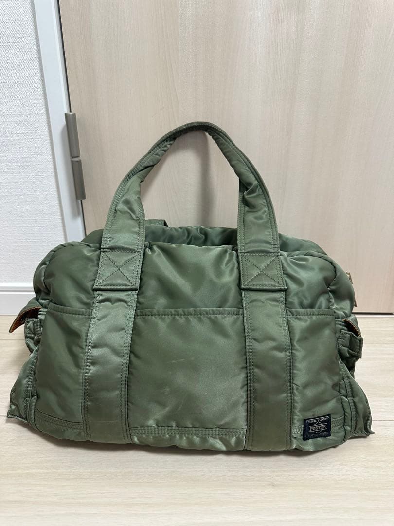 PORTERタンカー ボストンバッグ ハンドバッグ ナイロン オリーブグリーン