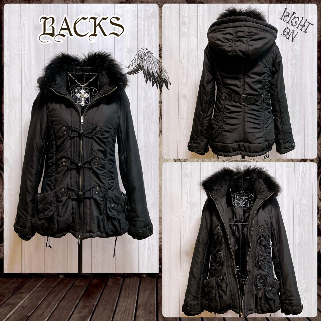 モッズコート リアルファー 黒 平成ギャル y2k ダークコア グランジ パンク