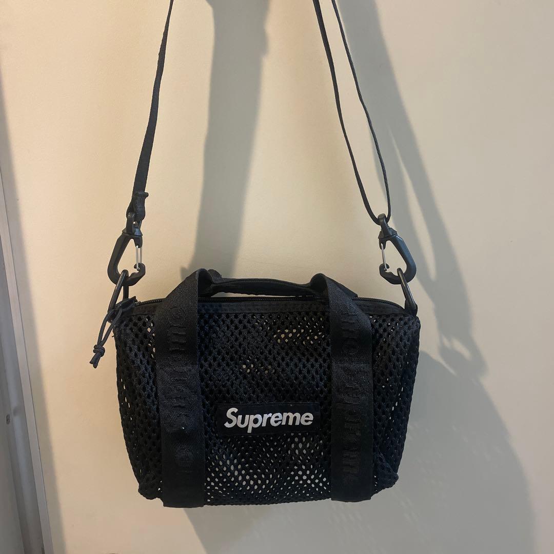 【新品】 Supreme 25SS Mesh Mini Duffle Bag 黒