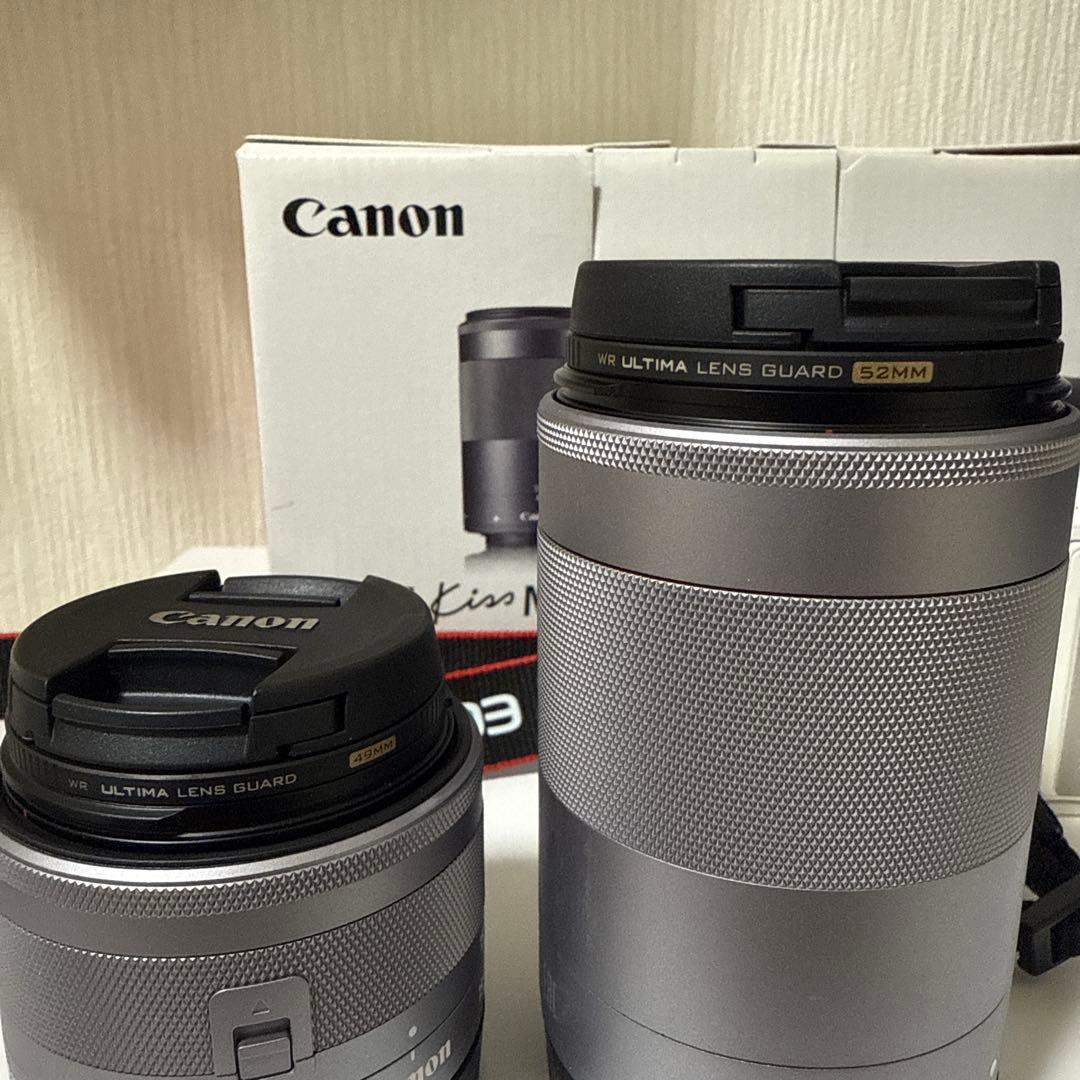 Canon eos kissM2 レンズキット　ミラーレス一眼 保護カバー付