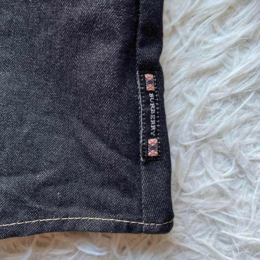 バーバリー　ストレッチデニムウエスタンジャケット　チェック　42 大きいサイズ