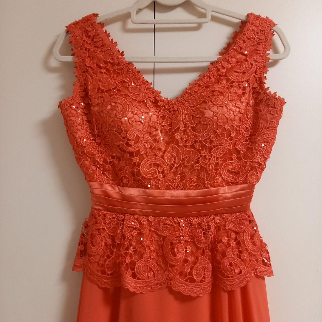 フレア　スパンコール　ロングドレス