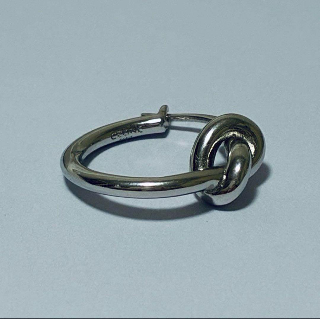 CELINE ノットスモールフープピアス シルバー 片耳（箱・説明書付き）