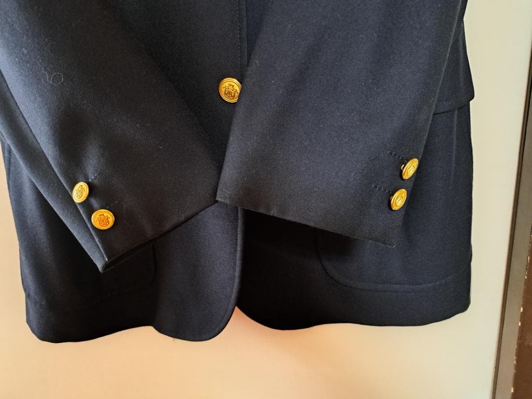 J.PRESS ジェイプレス 秋冬 刻印 金ボタン★ ウール ジャケット 濃紺