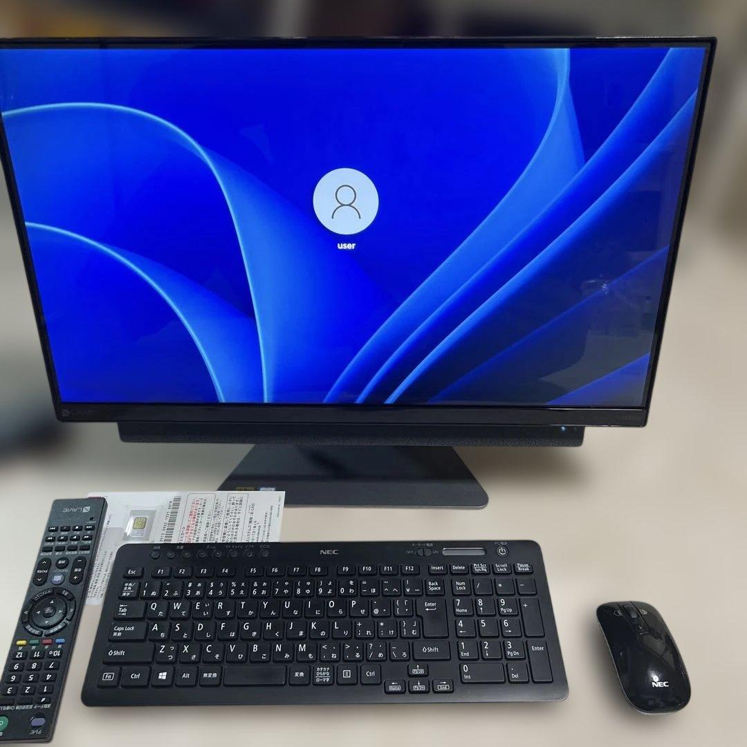 NEC ディスプレイ型パソコン 本体 リモコン・キーボード・マウス付き