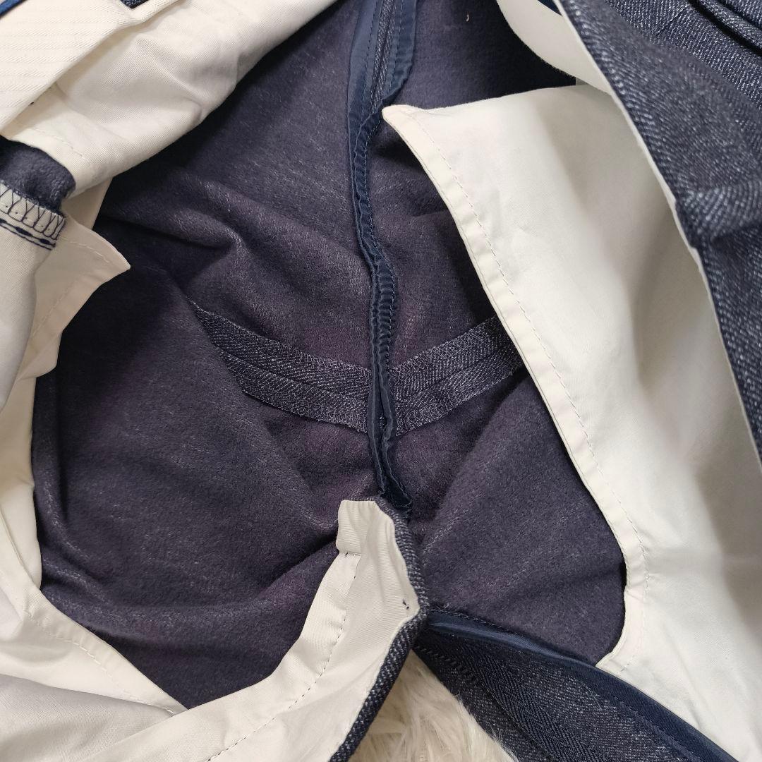 【タグ付き/美品】チルコロ ノータック スラックス ジャージー デニムプリント