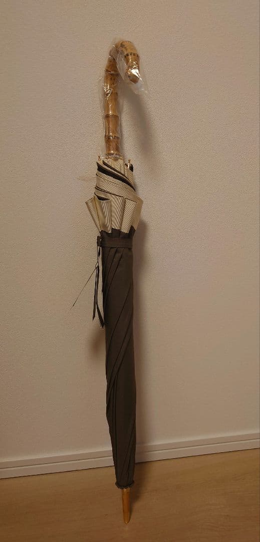 untule 日傘 長傘M バイカラー　ダークグレー/アイボリー