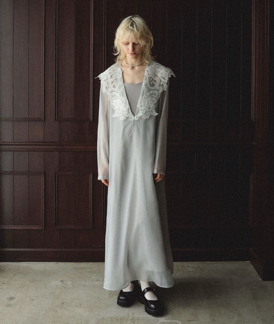 Big collar A-line dress オケージョン　et.UNIVER