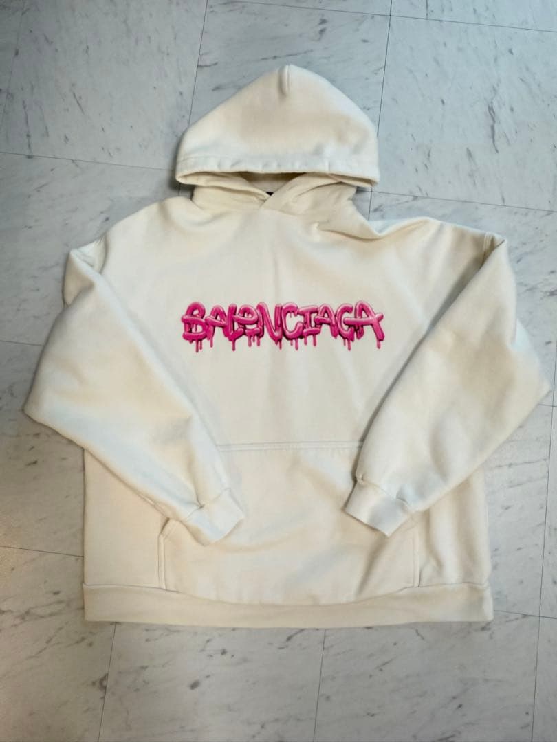BALENCIAGA グラフィティパーカー ホワイト