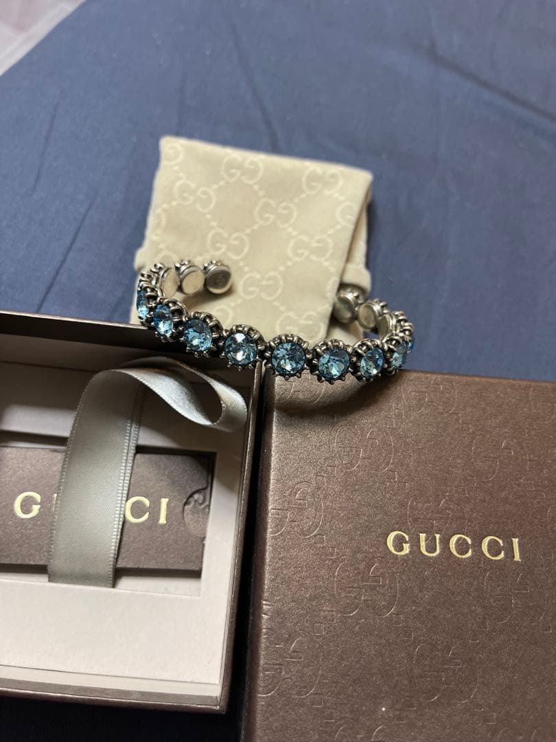 GUCCI グッチ バングル ストーン キャットヘッド
