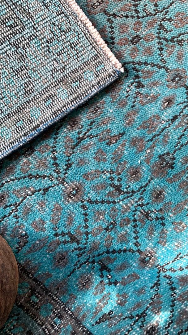 110×197 \"TEAL” ViNTAGE TURKiSH RUG