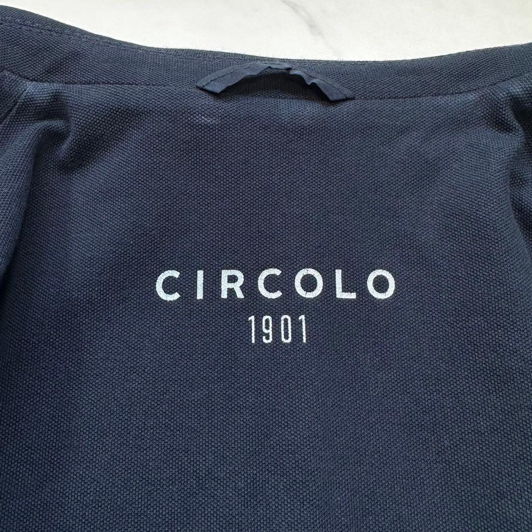 XL相当◎チルコロ 鹿の子 ジャージージャケット コットンピケ 紺 50 現行品