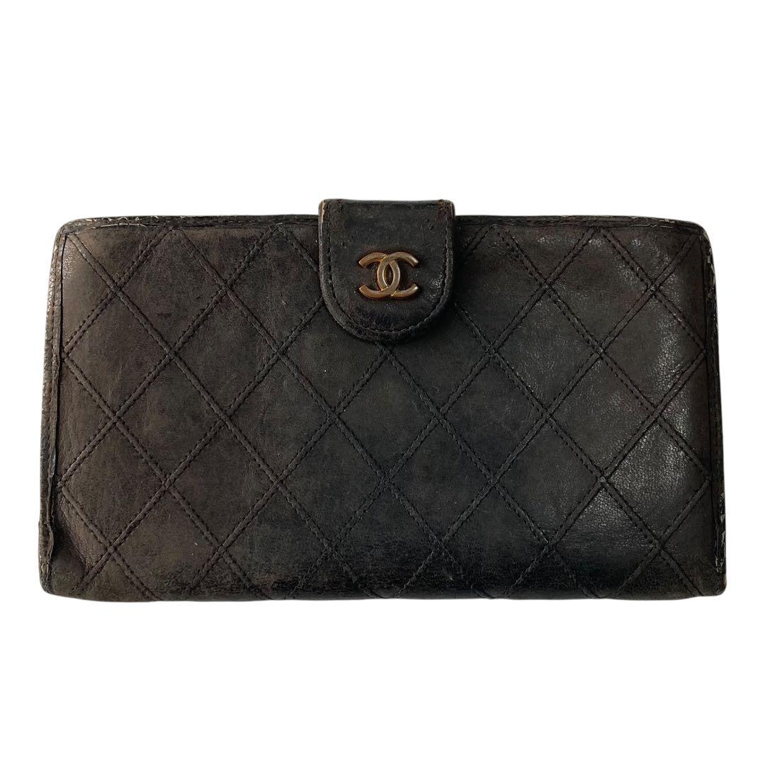 シャネル CHANEL ビコローレ 長財布 折財布 ココマーク