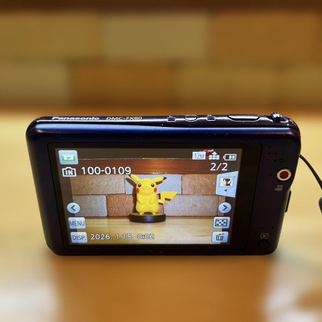 デジカメ LUMIXパナソニック DMC-FX80 水色