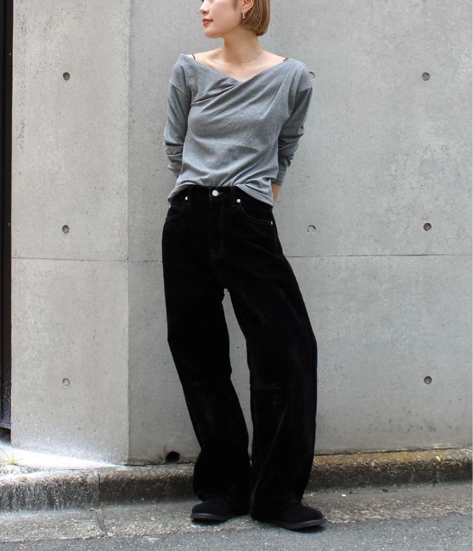 Ungrid フロッキー起毛デニムジャケット&カーブデニム