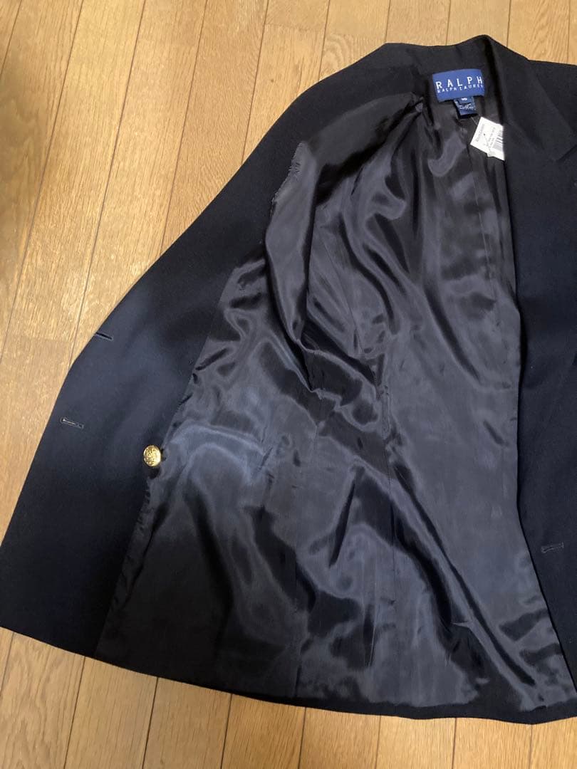 タグ付き新品！　ラルフローレンのブレザー　紺　金ボタン　ガーメントケース付き