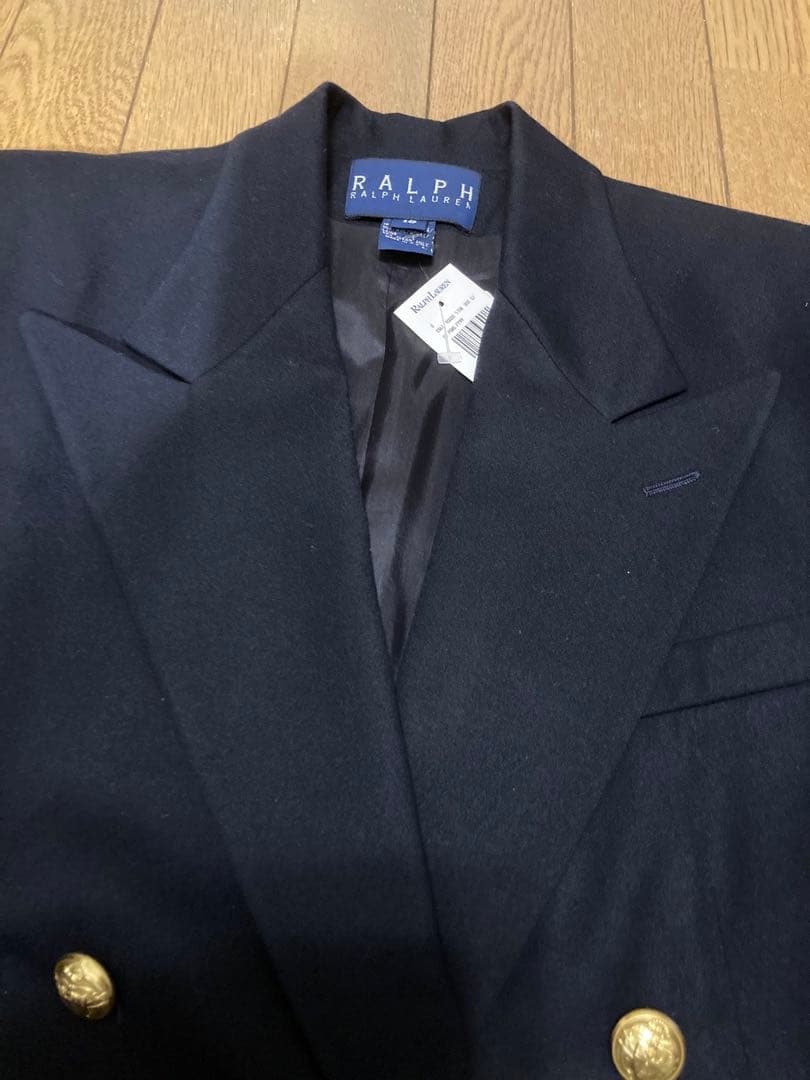タグ付き新品！　ラルフローレンのブレザー　紺　金ボタン　ガーメントケース付き