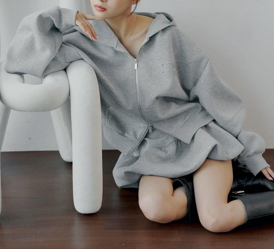 chico パーカー+バルーンミニスカート