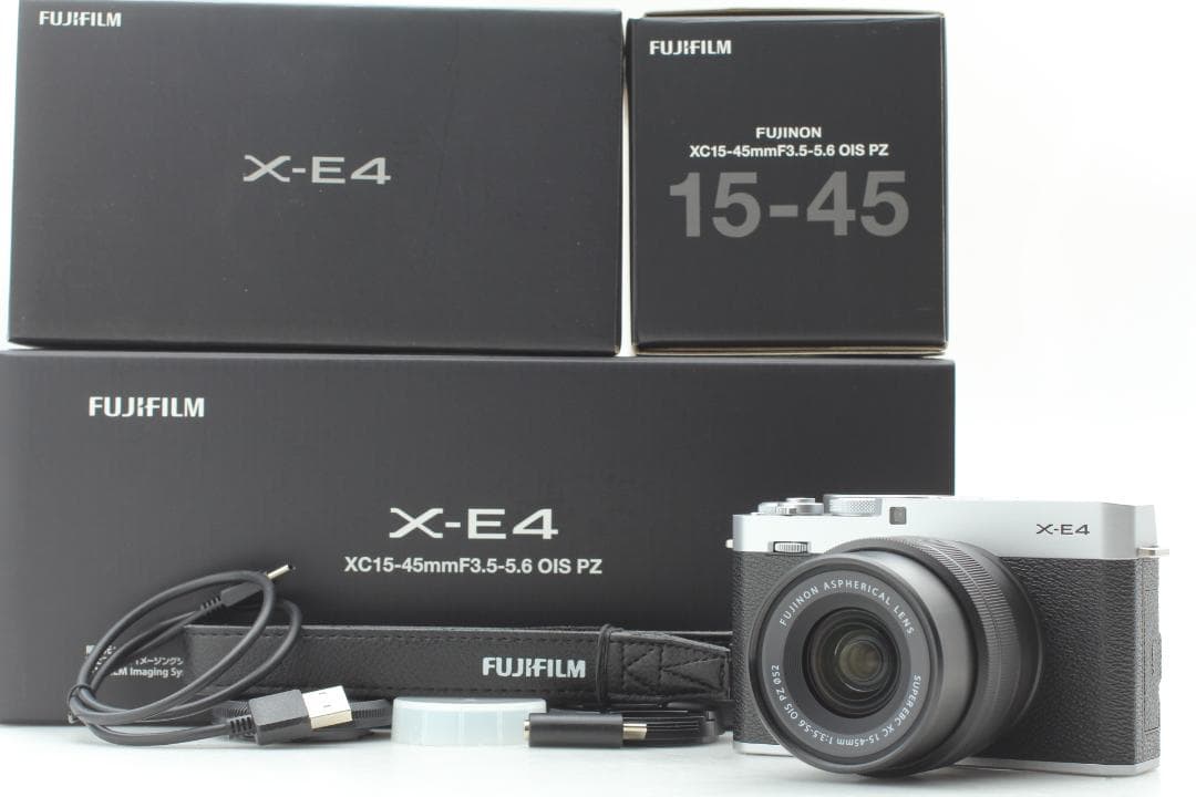 サムレスト付き Fujifilm X-E4 ミラーレスカメラ XC15-45mm