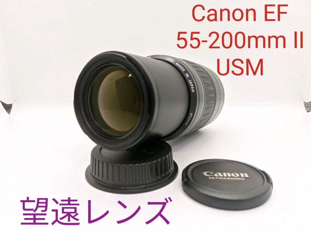 【超音波モーター搭載】Canon EF 55-200mm Ⅱ USM 望遠レンズ
