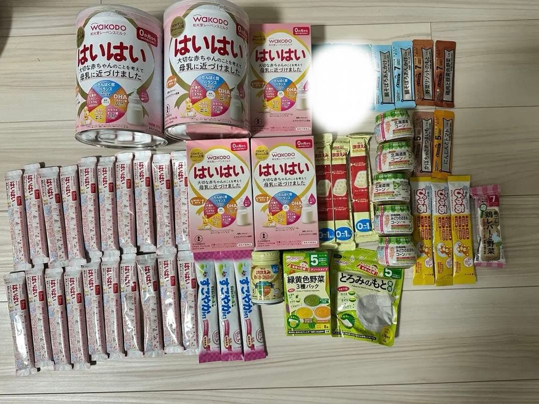 WAKODO はいはい 粉ミルク ほほえみ キューブ離乳食セット