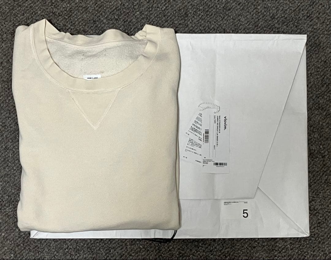 トップス visvim JUMBO SWEAT L/S DMGD ivory 5