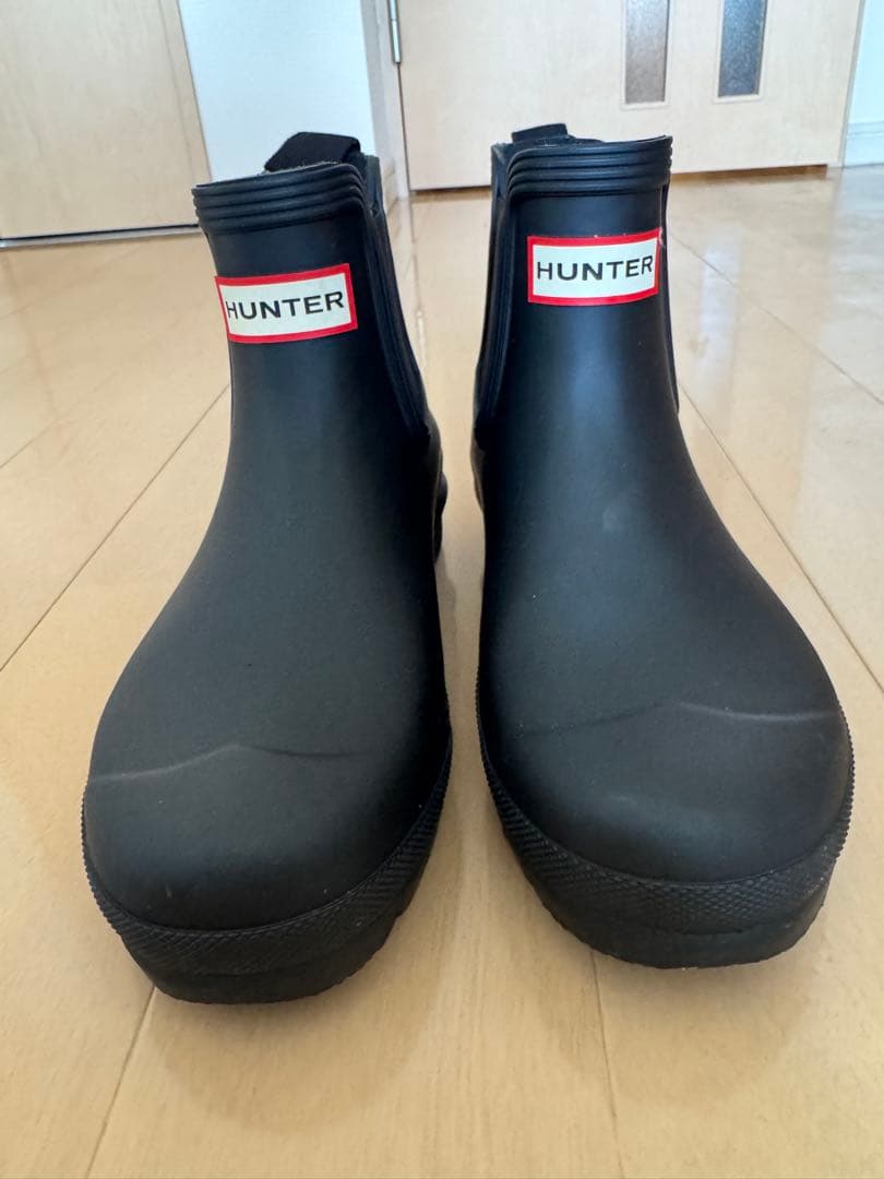 HUNTER ブラック ショートブーツ　24cm