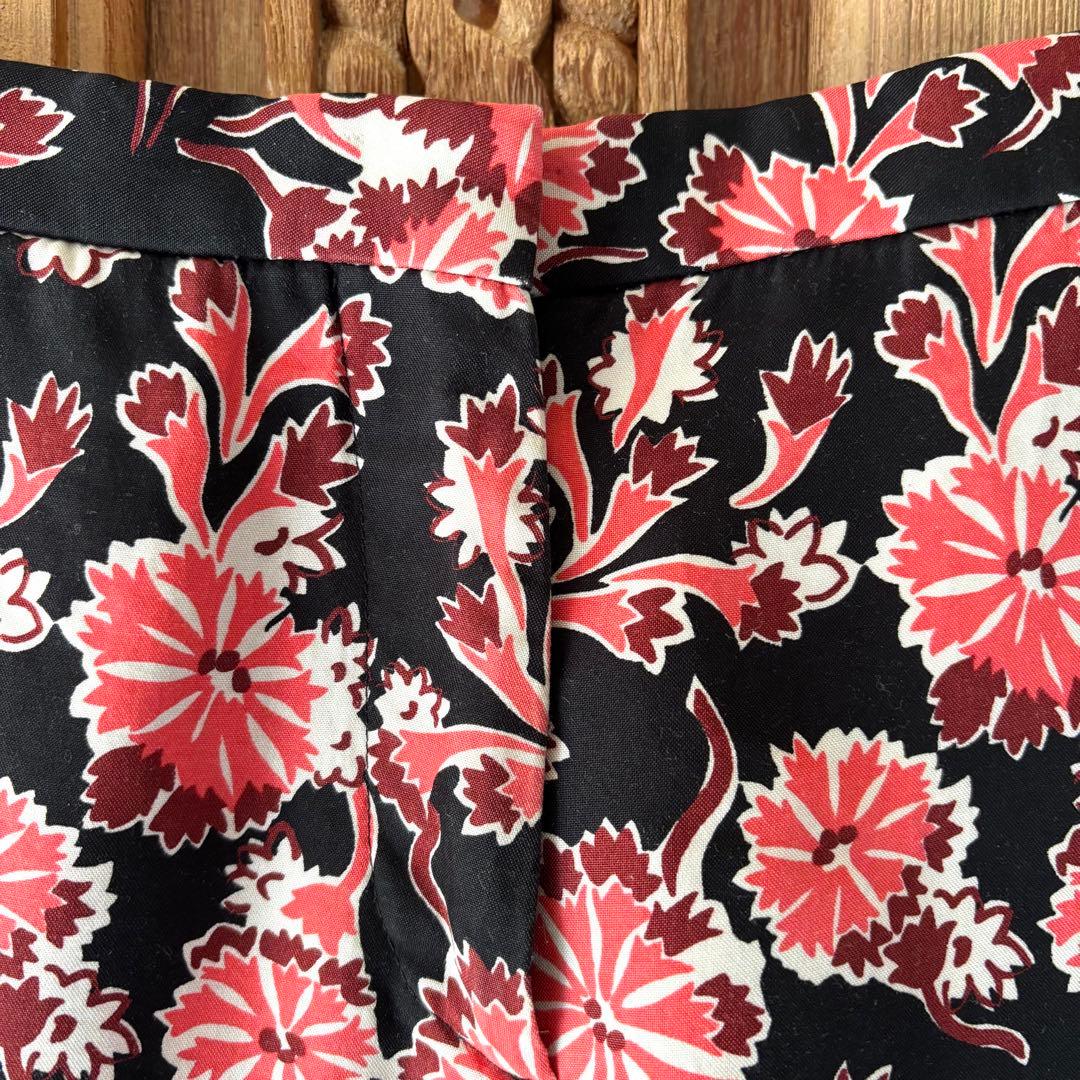 MARNI 花柄パンツ 40 ブラック コーラル　フラワーマーケット　ボタニカル