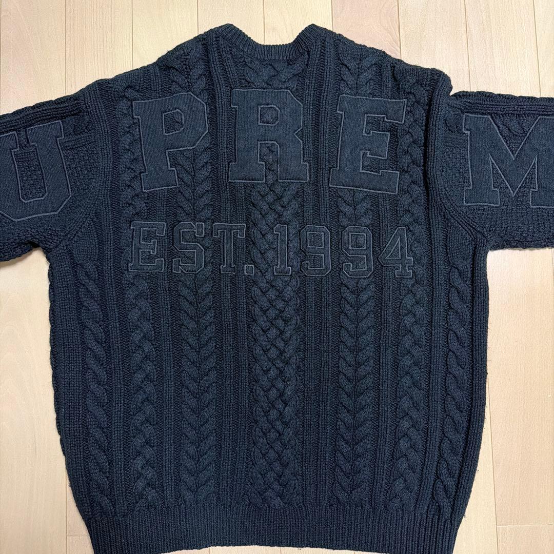 Supreme ケーブルニットセーター ブラック