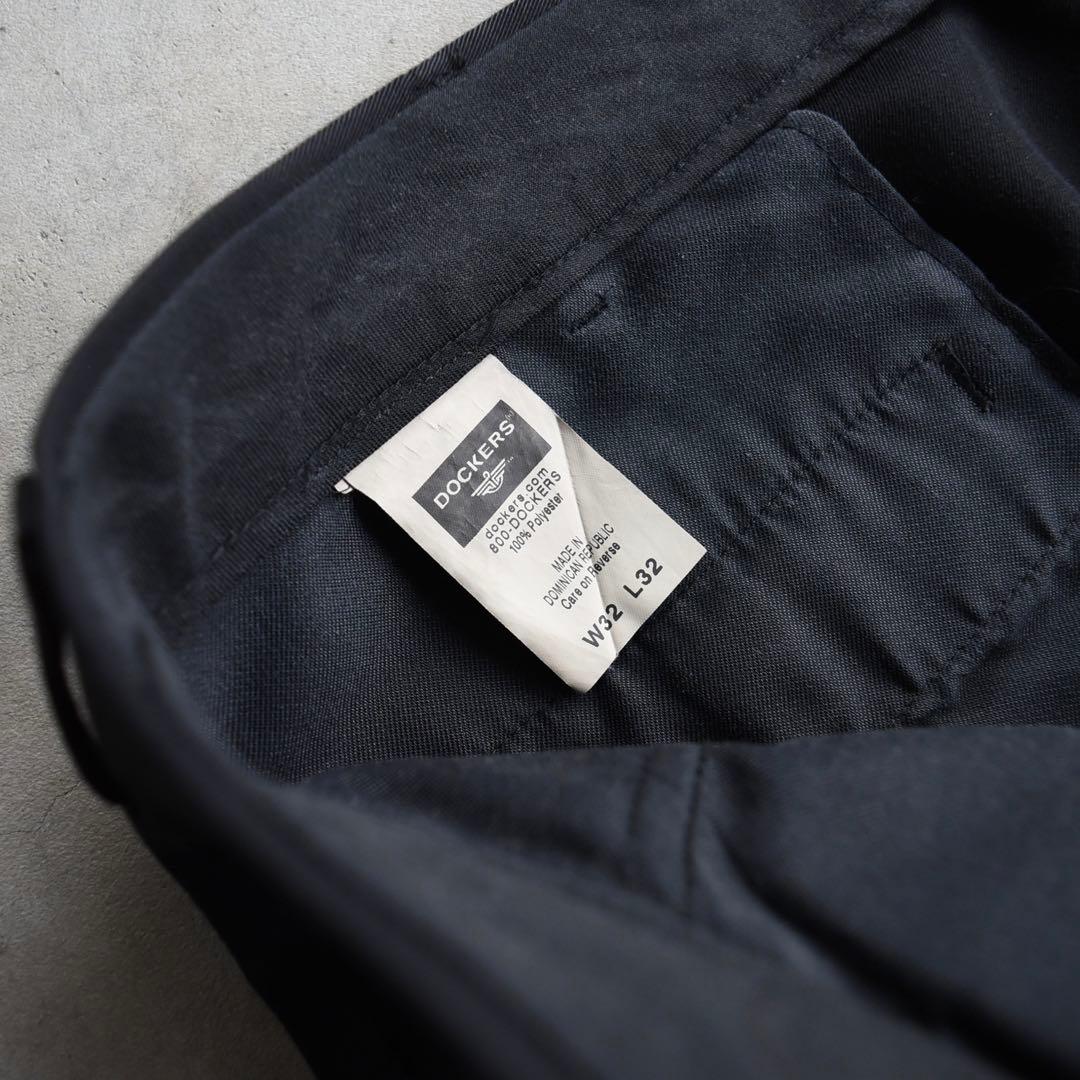 00s DOCKERS ドッカーズ ツータックスラックス 黒 W32リーバイス