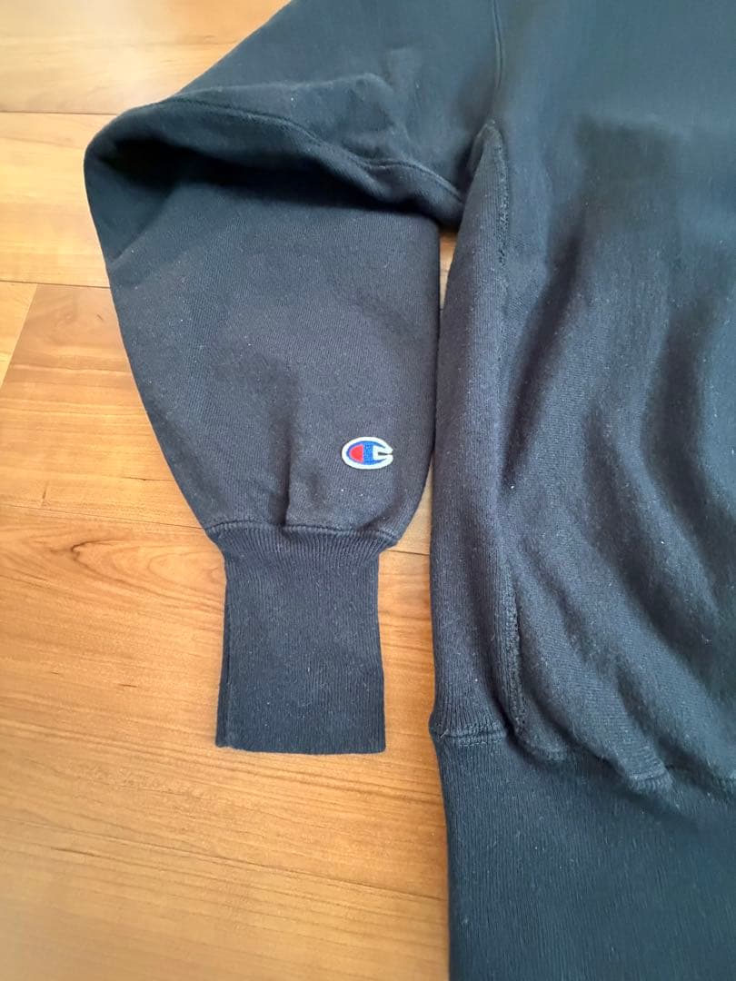 は*る様 90s USA製 チャンピオン 黒 リバースウィーブ 極美品 サイズL