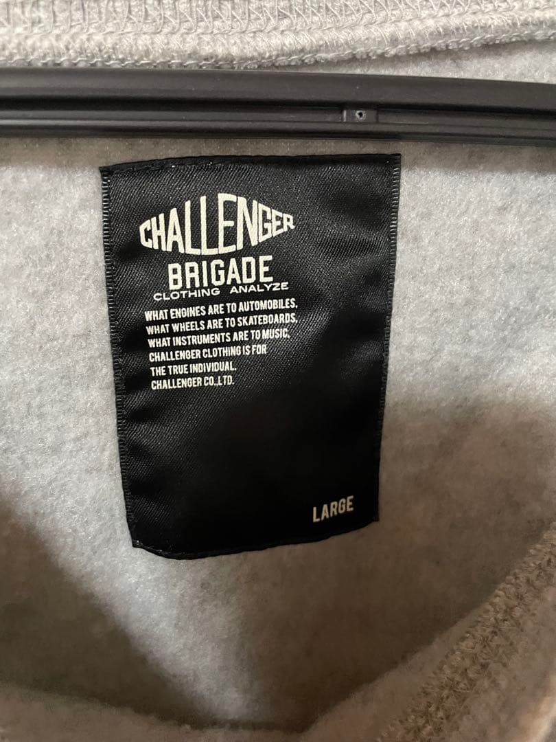 タ*コ様 challenger COLLEGE FLEECE L グレー