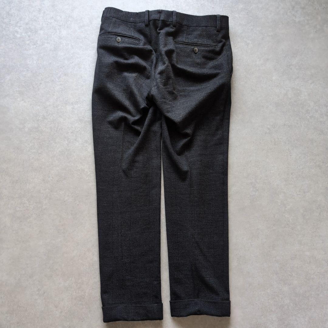 ルビアム コットンウール チェックシングルスーツ グレー 46サイズ