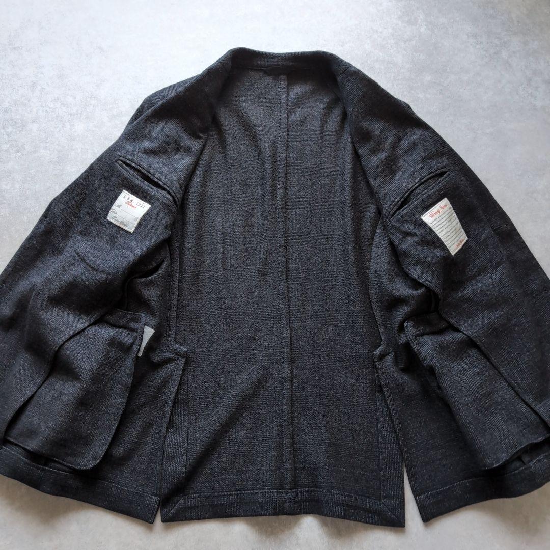 ルビアム コットンウール チェックシングルスーツ グレー 46サイズ