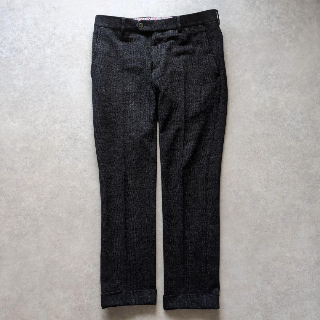 ルビアム コットンウール チェックシングルスーツ グレー 46サイズ