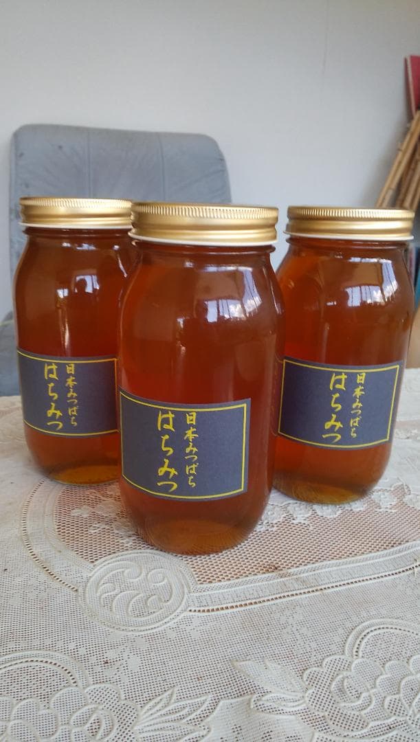 ニホンミツバチ蜂蜜百花蜜1000ｇ3本