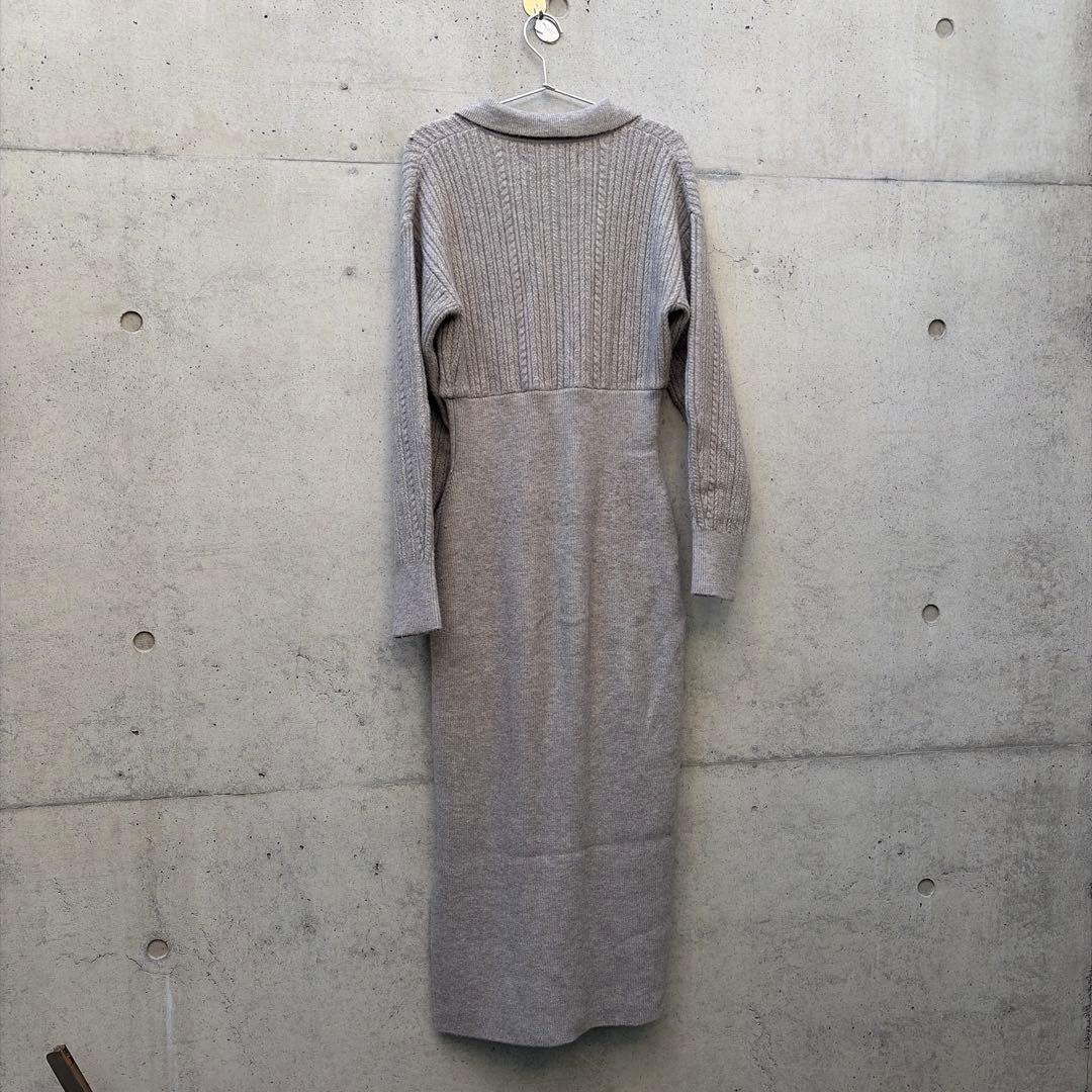 値下げ！ラグナムーン　ケーブルビジューIラインニットワンピース