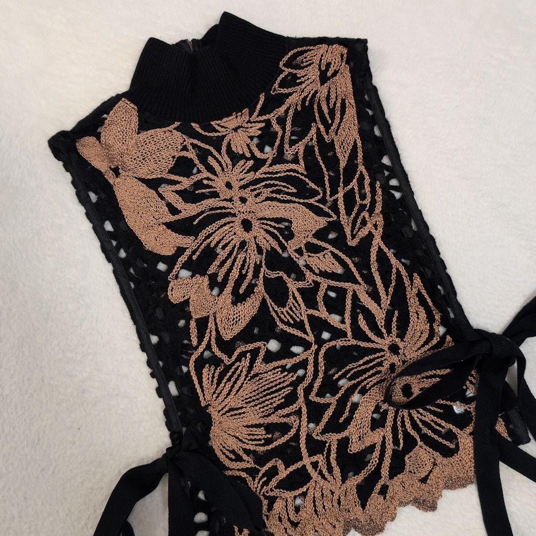 【美品】PRIDE プライド　ニットベスト38 黒×茶色　Mサイズ