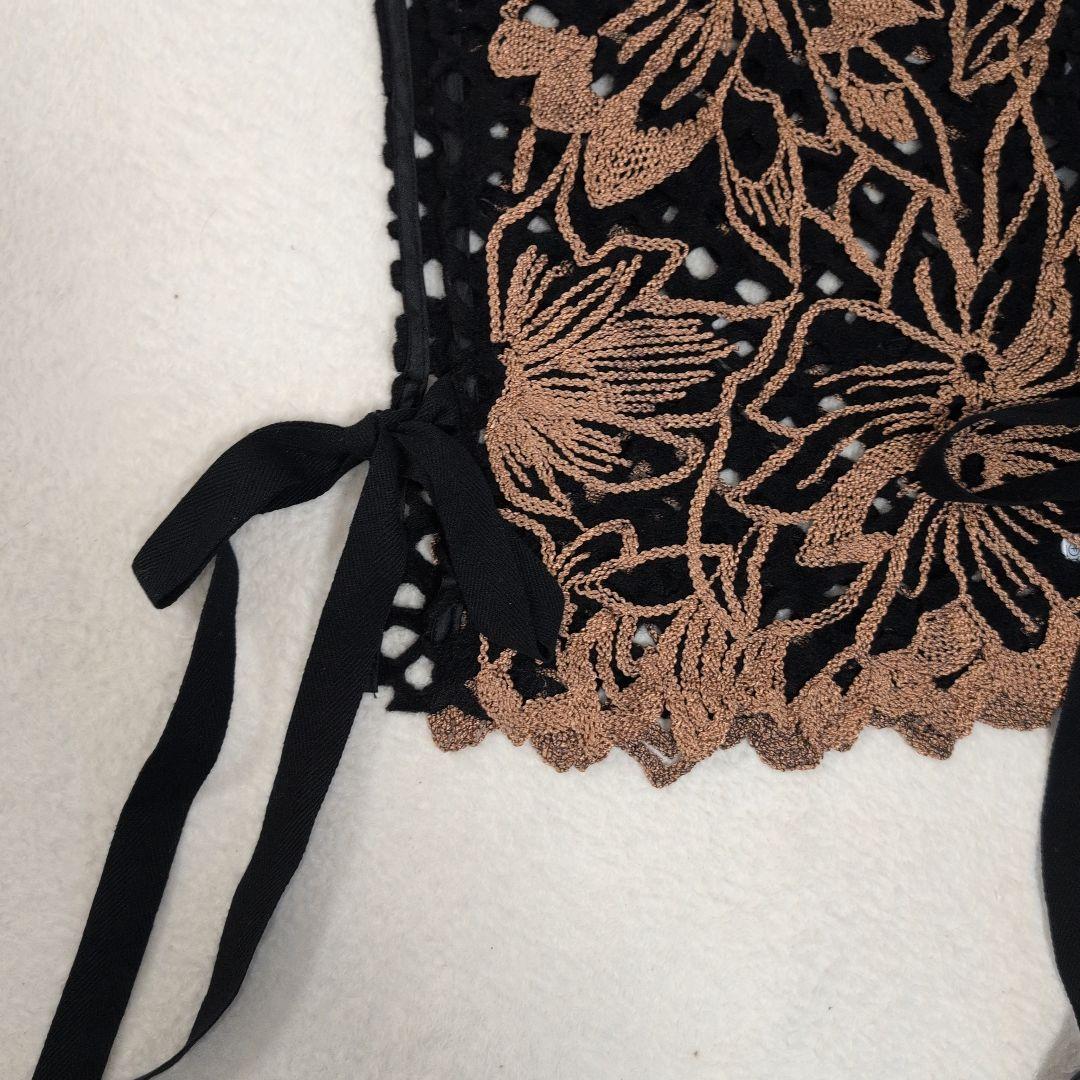 【美品】PRIDE プライド　ニットベスト38 黒×茶色　Mサイズ