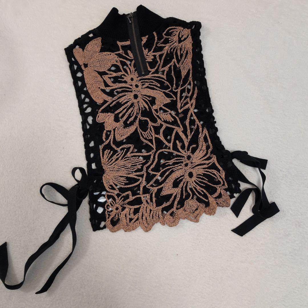 【美品】PRIDE プライド　ニットベスト38 黒×茶色　Mサイズ