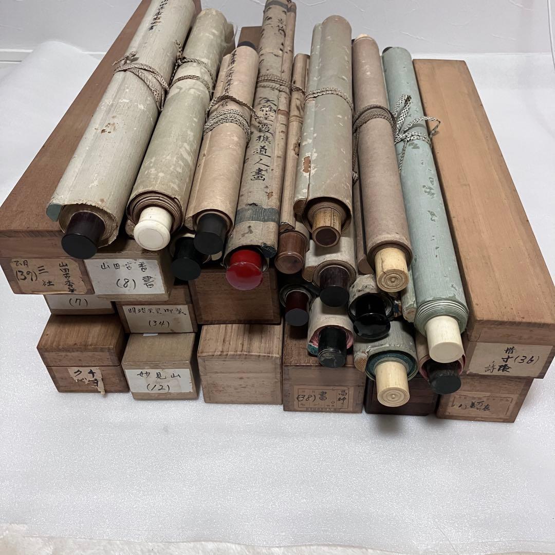 漢字書道と山水画　掛軸　31本セット　まとめ売り