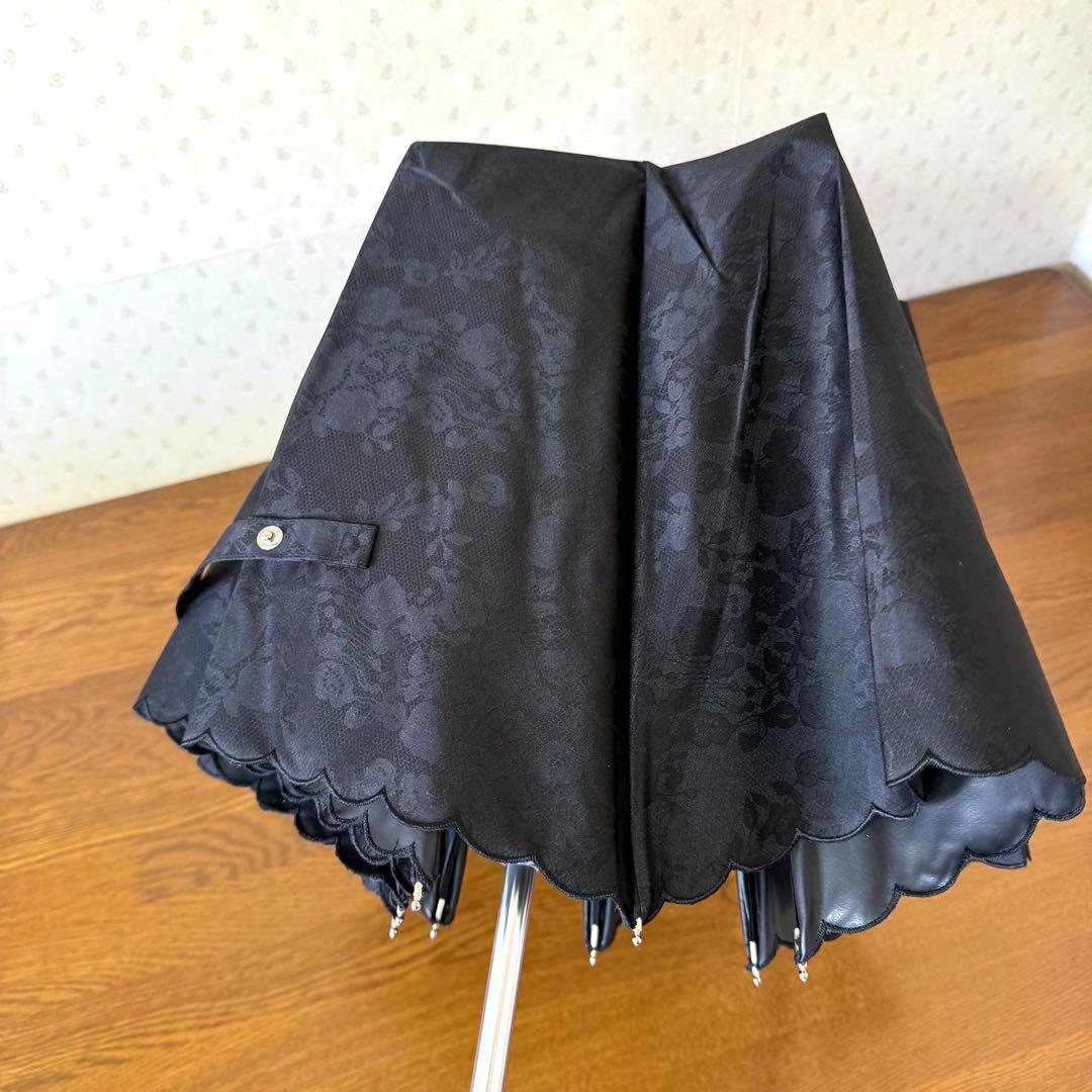 新品★ランバンコレクション　晴雨兼用　日傘　楽折　１級遮光　フワクール　軽量　黒